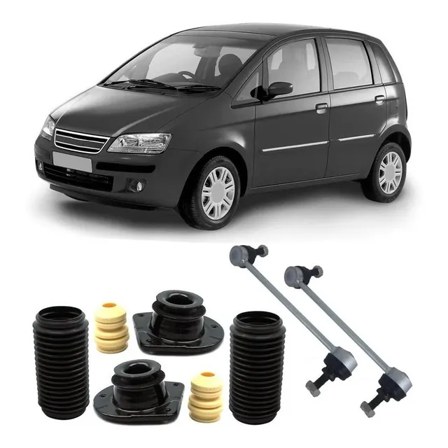 Par Kit Batente + Bieleta Fiat Idea Diant. 2006 Até 2016