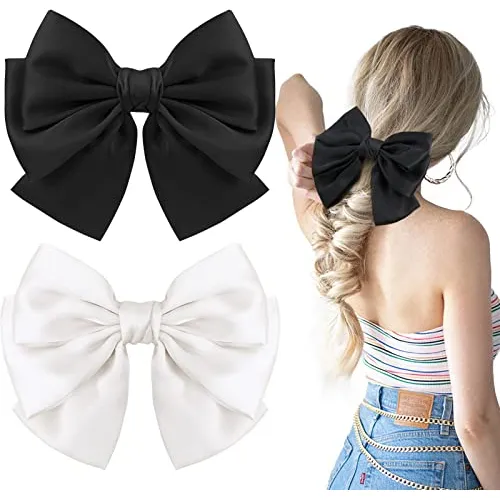 2pcs Grandes Tazones De Pelo Con Capas De Satina Para R72mj