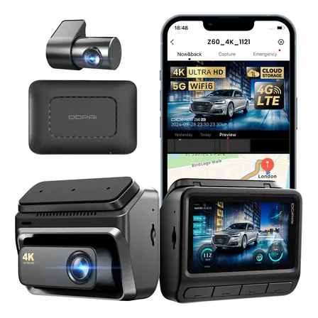 Câmera Veicular Ddpai Z60 4g Visualização Remota 4k App Adas Z60 4g(sem Cartão Sd)