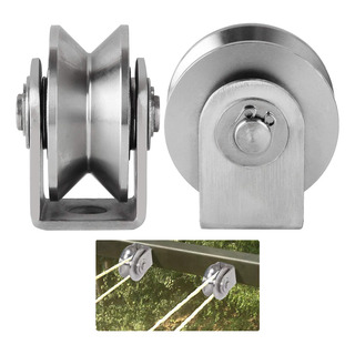 2pcs Rodillo De Polea Ranura Tipo V De 304 Acero Inox 2 PuLG 2pcs Rodillo De Polea Ranura Tipo V De 304 Acero Inox 2 PuLG