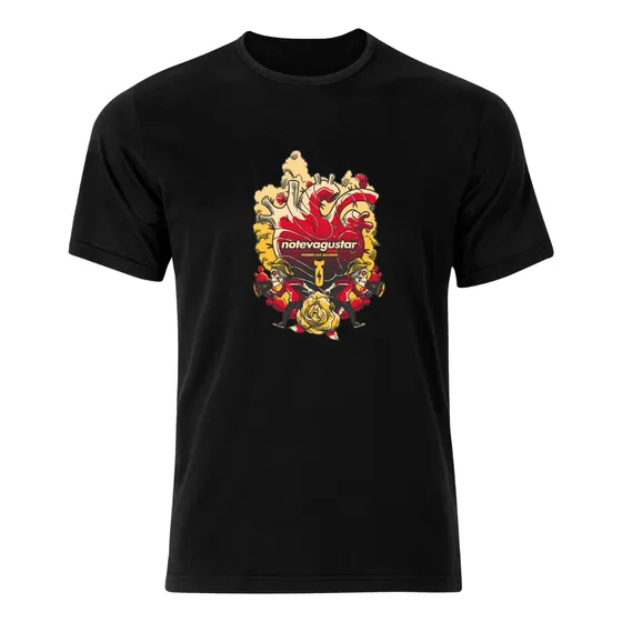 Remera Ntvg Negra Unisex 100% Algodón