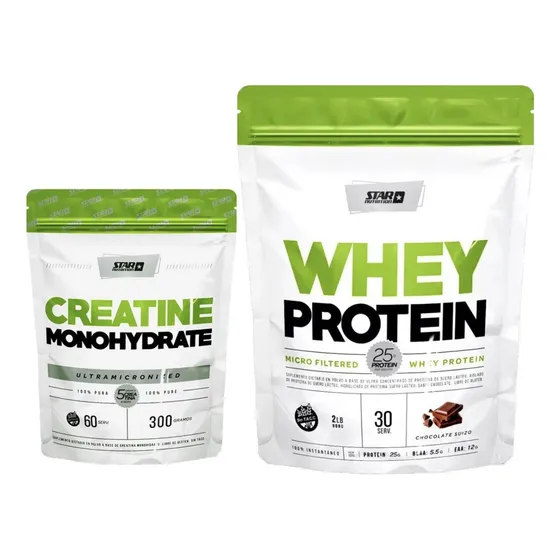 Combo Whey Protein X 2lbs. + Creatina X 300g. Star Nutrition