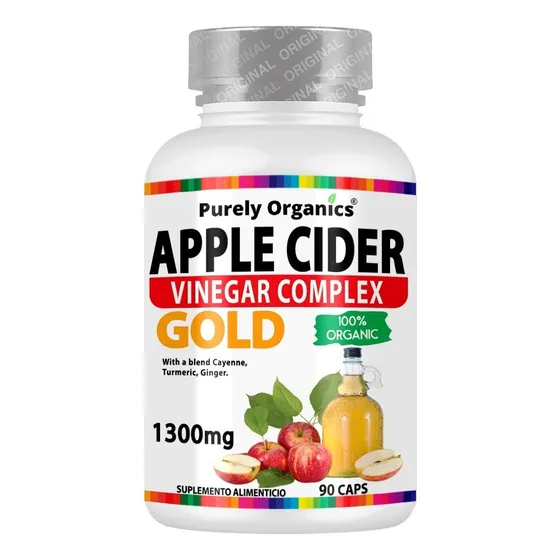 Vinagre De Manzana Gold 100% Organico 90 Capsulas