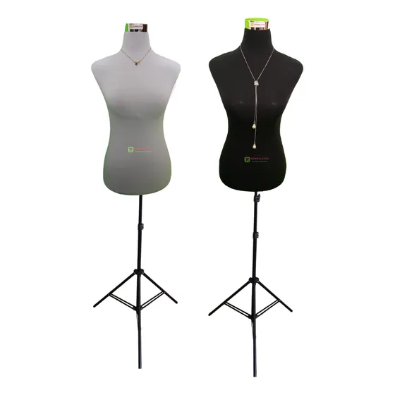 Torso Maniqui De Dama Plástico Con Pedestal Atril Plegable