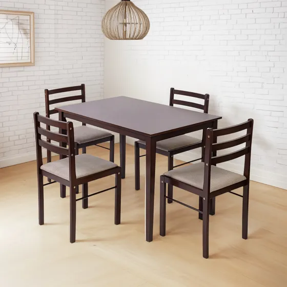 Juego De Comedor 4+1 Tapizado Casahogar