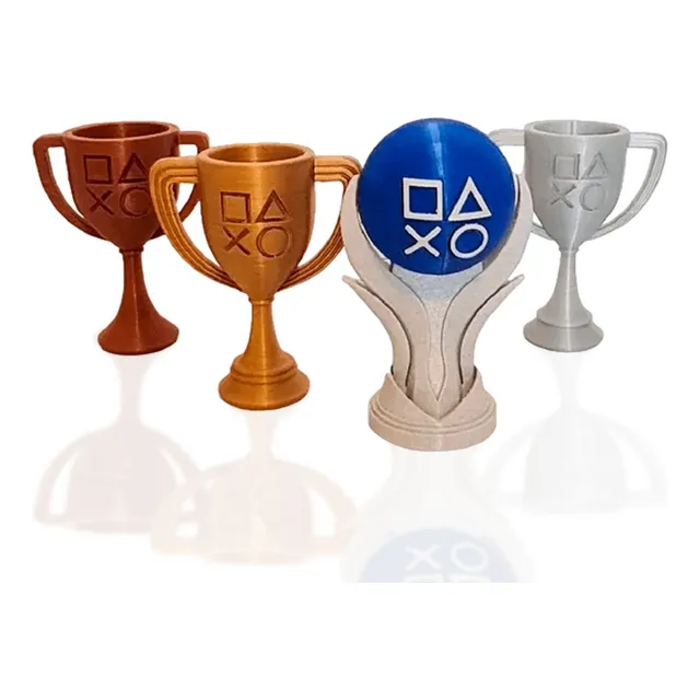 Troféus Playstation Psn Com O Platina - Kit 4 Unid - Tam G
