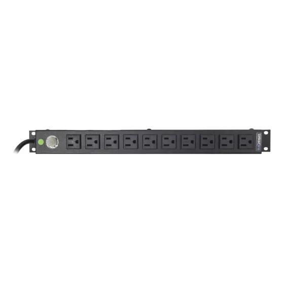 Tomacorriente Horizontal Para Rack De 10 Contactos 15 Amp
