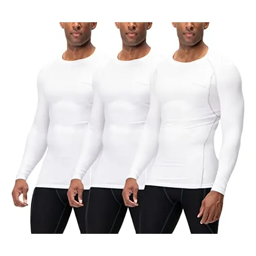 Devops 3 Pack Hombres Atlético Long Sleeve J43gp