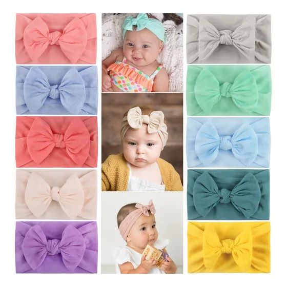 Paquete Diademas Niñas Bebes Turbante Headwrap Tiaras 10pcs Color 10pcs Color Claro