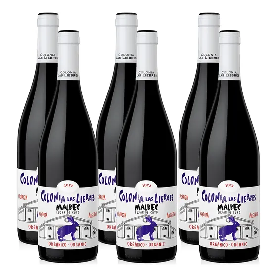 Vino Orgánico Colonia Las Liebres Reserva Malbec Caja X6