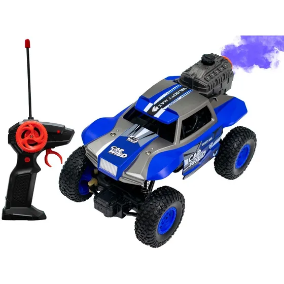 Auto A Radio Control Remoto 4 X 4 Efecto Humo Luz Led Color Azul Personaje Azul