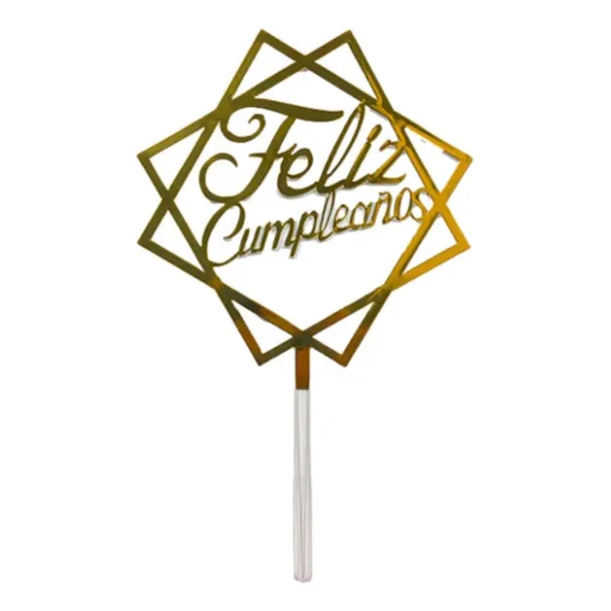 Topper Torta Feliz Cumpleaños 