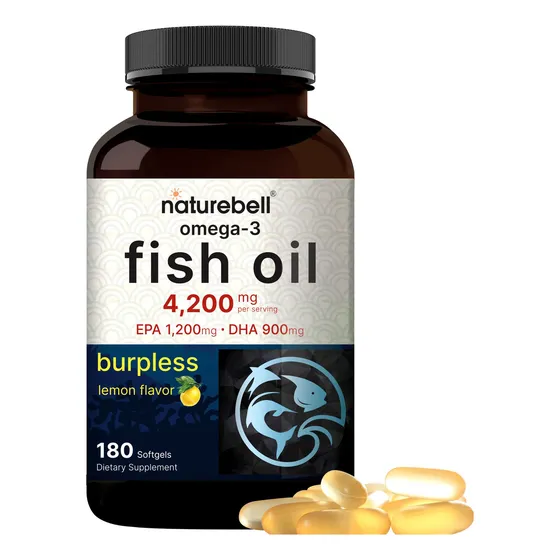 Suplemento de aceite de pescado Naturebell Omega 3 4200 mg 180