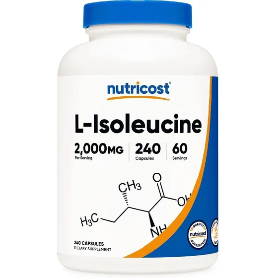 L-isoleucina 2000 Mg Nutricost 240 Capsulas Sabor Neutro