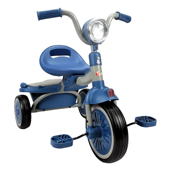 Triciclo Para Niños Plegable Con Luz Y Sonido De 2 A 4 Años Color Azul