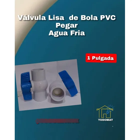 Valvula De Bola De 1  Lisa De Pvc