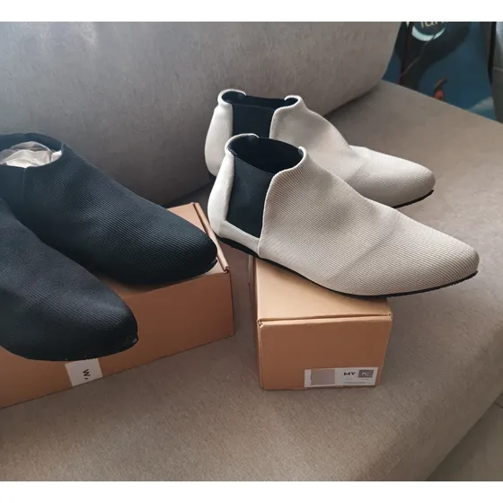 Botas Waps Fancy Cream Y Una Negra Mujer,súper Cómodas!mujer