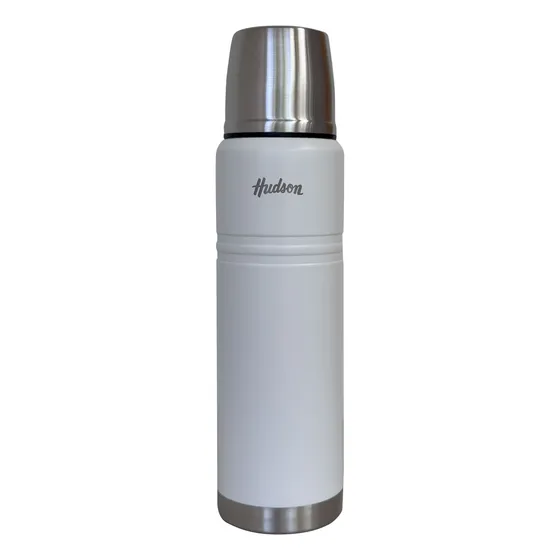 Termo Hudson Acero Blanco 1 Litros De Acero Inoxidable