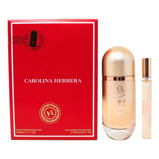 Carolina Herrera 212 Vip Rose Set 2 Pz Con Mini Para Mujer