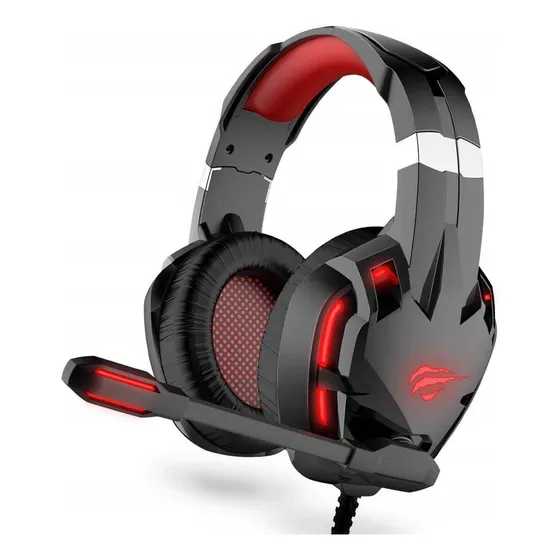 Auriculares Gamer Havit H2001u Usb 7.1  Luces Led Rojas 