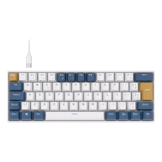 Para Teclado Mecânico Português 60% Type-c Rk61 Klein Blue Para Teclado Mecânico Português 60% Type-c Rk61 Klein Blue