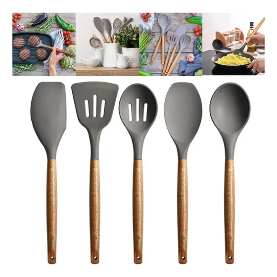 M Vb Conjunto De Panelas De Silicone Antiaderente 5pcs, Bpa