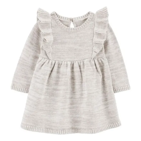Vestido Para Bebe Gris Claro