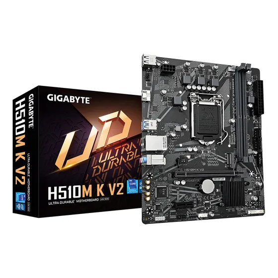 Tarjeta Madre Gigabyte H510m K V2 Lga 1200 2x Ddr4 1x M.2 Pcie 3.0 Micro Atx
