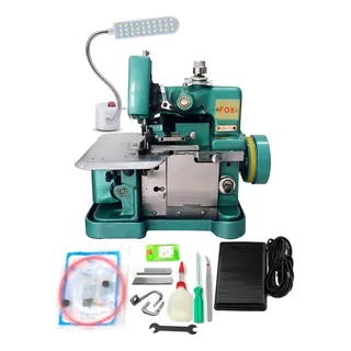 Maquina Costura Overlock C/ Motor + Led + Pedal Verde Maquina Costura Overlock C/ Motor + Led + Pedal Verde