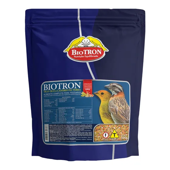 Ração Tico Tico E Canário Da Terra 500g - Biotron