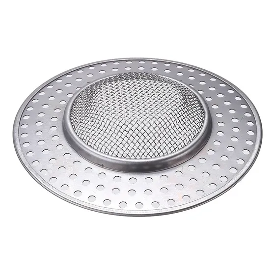 Rejilla Filtro Acero Inox Lavaplatos Escurridor 9x1,8cm Color Plateado