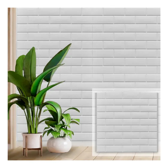 10 Placa Revestimiento Pared Autoadhesivo Ladrillo 5.4m2