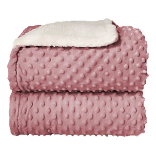 Cobertor Donna Bebê Plush Dots Com Sherpa Rosa Cobertor Donna Bebê Plush Dots Com Sherpa Rosa