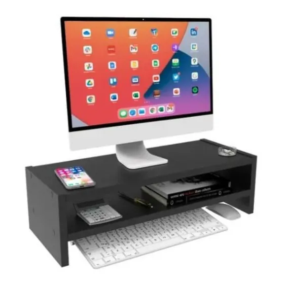 Bancada Base Monitores Mesa Elevado Home Office Organização