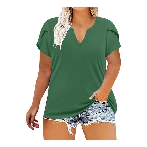 Camiseta Estampada Manga Curta Plus Size Solta