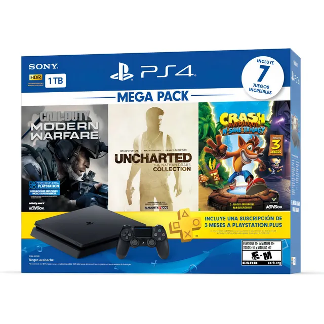 Consola Ps4 1tb + Uncharted Collection + Call Of Duty Modern