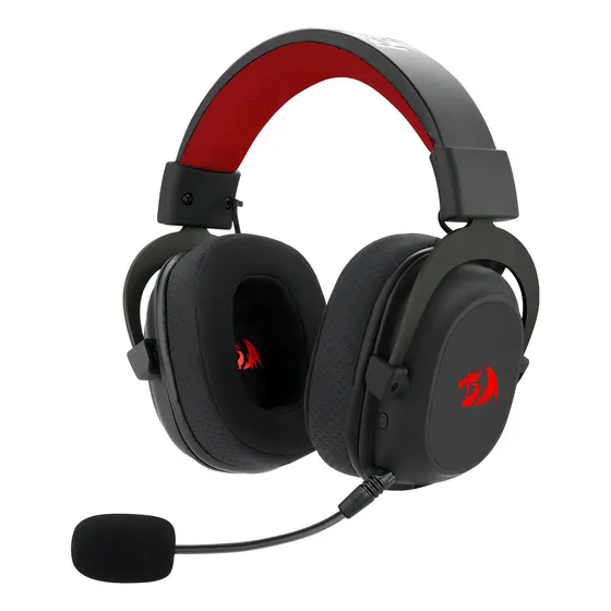 Headset Gamer Redragon H510-Pro Zeus Rgb Wireless 7.1 53mm Preto