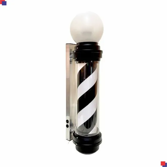 Barberpole Preto All Black Barbers Envio Imediato