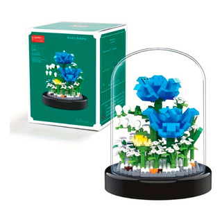 Bloques Armables Rosa Azules Flores Y Terrarios 412pcs Bloques Armables Rosa Azules Flores Y Terrarios 412pcs