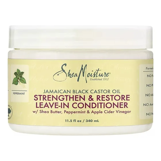 Shea Moisture Crema Sin Enjuage Strengthen & Restore Castor