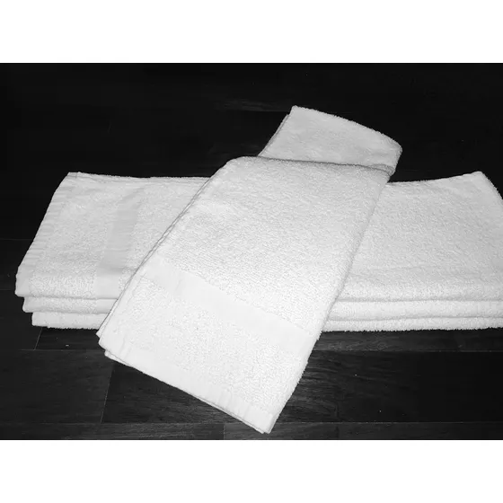 12 Nueva Toalla Mano Blanca Spa Gimnasio Salon Cam Frontera