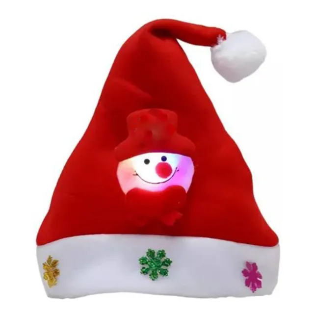 Gorro Navideño Con Luces Led Pack X 6 Unidades Navidad