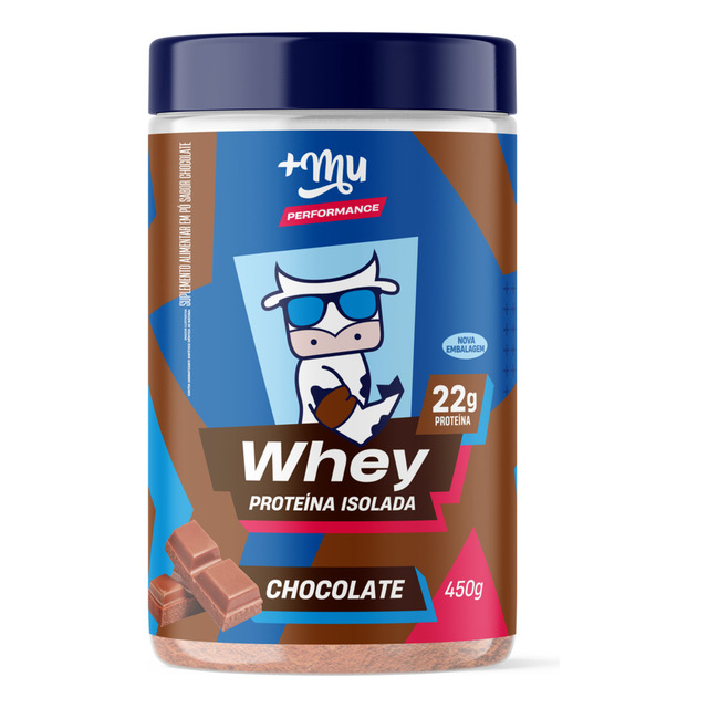 Whey Isolado Performance Em Pó Sabor Chocolate 22g De Proteína Pote Com 450g +mu Whey Isolado Performance Em Pó Sabor Chocolate 22g De Proteína Pote Com 450g +mu