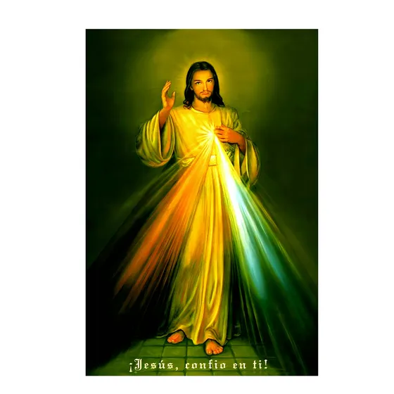 Jesús Misericordioso En 15 Piezas Medida 45x75 Cms.a/ext.