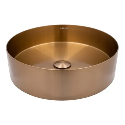 Ovalin Lavabo Redondo Acero Inoxidable 304 Cobre Super Lujo