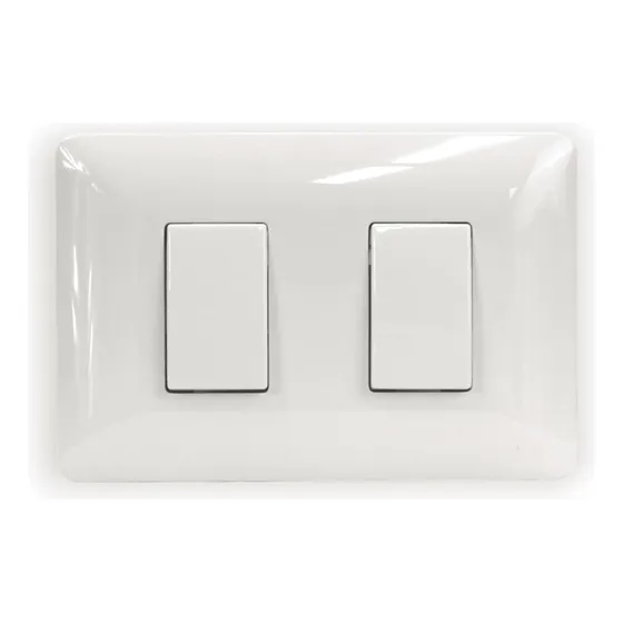 Interruptor Doble 9/15 10a 220v Bl 2912 Stanford Color Blanco Corriente Nominal 10 A