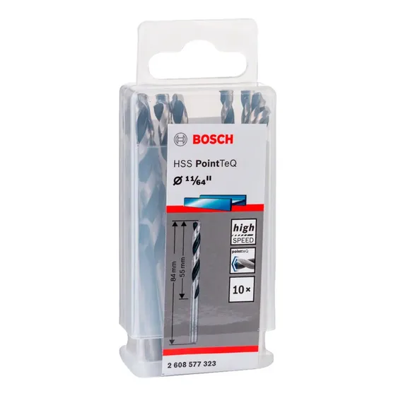 Broca Para Metal 2608577323 HSS-PointTeQ 11/64″ X10 unidades Bosch