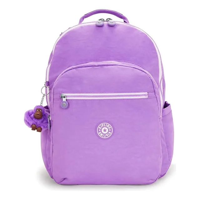 Mochila Kipling Seoul Extra-grande 100% Color Playful Violet Diseño De La Tela Liso