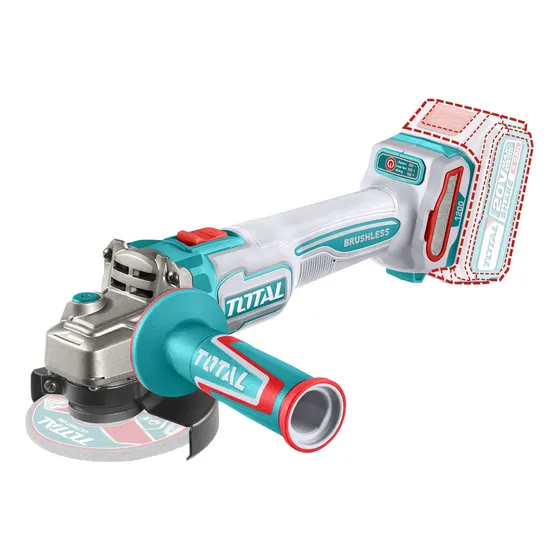 Amoladora Sin Carbones Total 20v - 5'' 125mm, A Batería