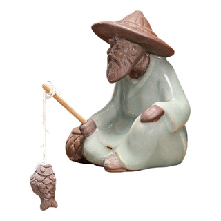Estatua En Miniatura De Pescador, Adorno Para Hogar Y Estatua En Miniatura De Pescador, Adorno Para Hogar Y